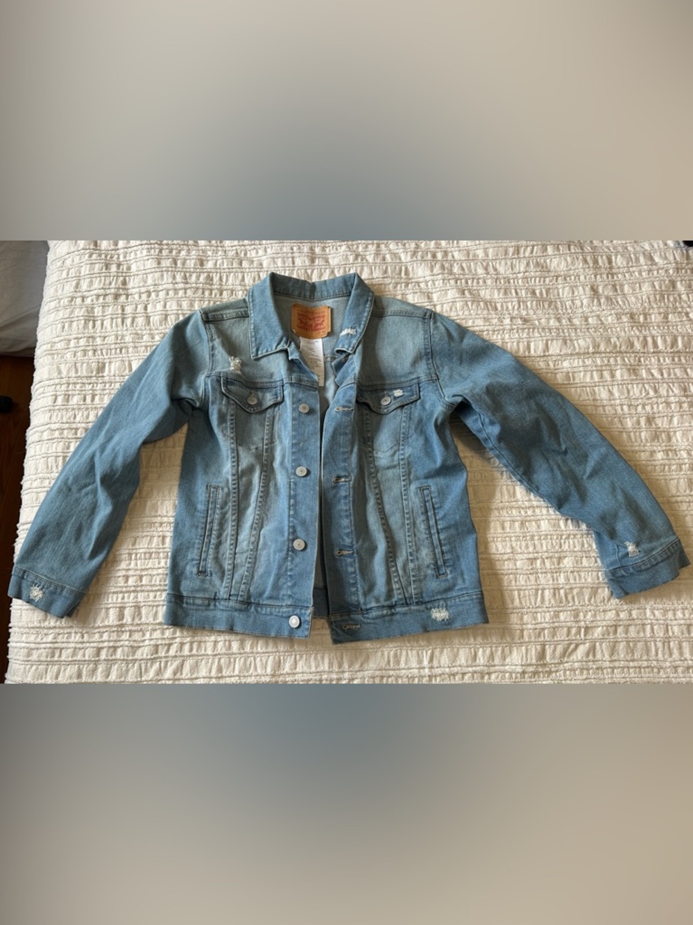 Levi's light wash distressed Jean Jacket